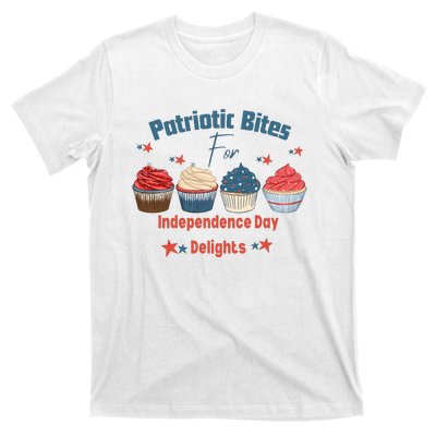 4th Of July Food Cupcakes Patriotic America T-Shirt