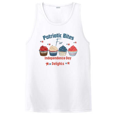 4th Of July Food Cupcakes Patriotic America PosiCharge Competitor Tank