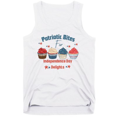 4th Of July Food Cupcakes Patriotic America Tank Top