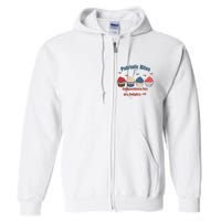 4th Of July Food Cupcakes Patriotic America Full Zip Hoodie