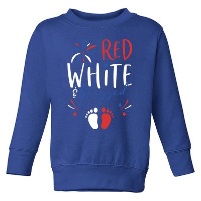 4th Of July Pregnancy Dress Cute Patriotic Reveal Great Gift Toddler Sweatshirt