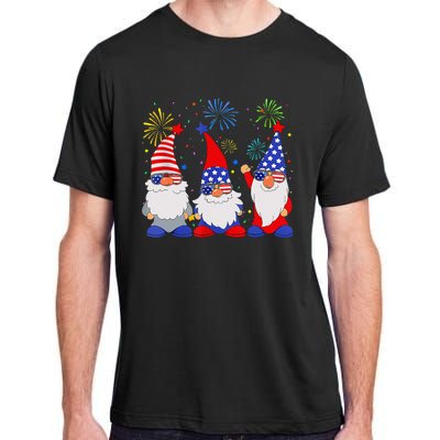 4th Of July Gnomes Patriotic American Flag Cute Gnome Adult ChromaSoft Performance T-Shirt