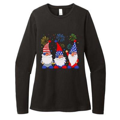 4th Of July Gnomes Patriotic American Flag Cute Gnome Womens CVC Long Sleeve Shirt