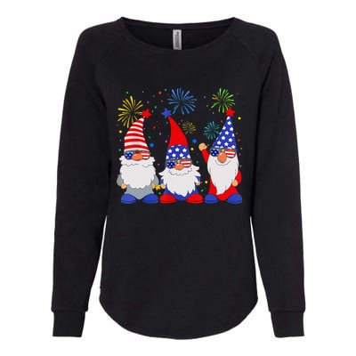 4th Of July Gnomes Patriotic American Flag Cute Gnome Womens California Wash Sweatshirt