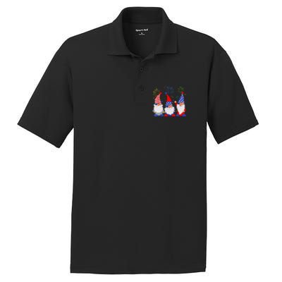 4th Of July Gnomes Patriotic American Flag Cute Gnome PosiCharge RacerMesh Polo