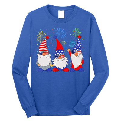 4th Of July Gnomes Patriotic American Flag Cute Gnome Long Sleeve Shirt