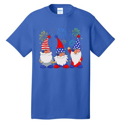 4th Of July Gnomes Patriotic American Flag Cute Gnome Tall T-Shirt