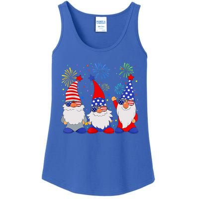 4th Of July Gnomes Patriotic American Flag Cute Gnome Ladies Essential Tank