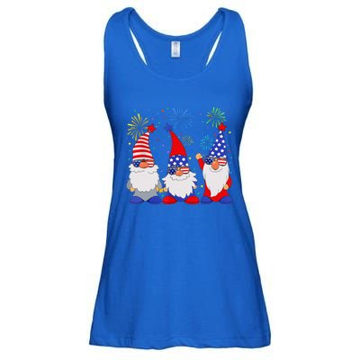 4th Of July Gnomes Patriotic American Flag Cute Gnome Ladies Essential Flowy Tank