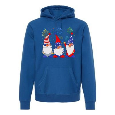 4th Of July Gnomes Patriotic American Flag Cute Gnome Premium Hoodie