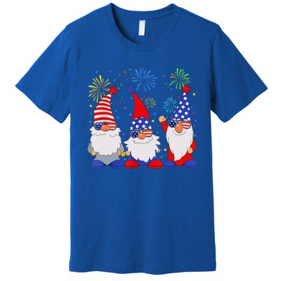 4th Of July Gnomes Patriotic American Flag Cute Gnome Premium T-Shirt