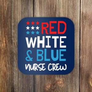 4th Of July Nurse Crew Scrub Tops Patriotic Nurses Matching Coaster