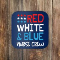 4th Of July Nurse Crew Scrub Tops Patriotic Nurses Matching Coaster