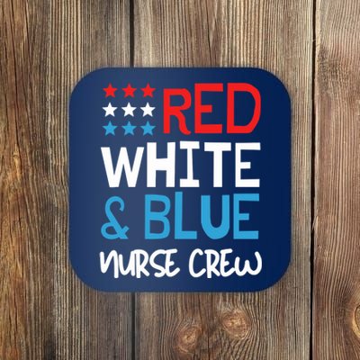 4th Of July Nurse Crew Scrub Tops Patriotic Nurses Matching Coaster