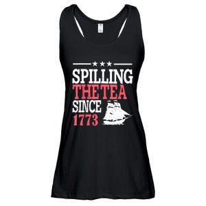 4th Of July Spilling The Tea Since 1773 Ladies Essential Flowy Tank