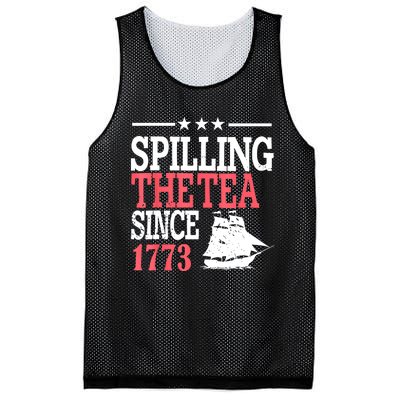 4th Of July Spilling The Tea Since 1773 Mesh Reversible Basketball Jersey Tank