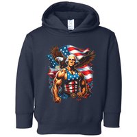 4th Of July Patriotic Funny George Washington July 4th Usa Toddler Hoodie