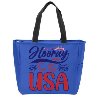 4th Of July Hooray For The Usa Patriotic Gift Zip Tote Bag