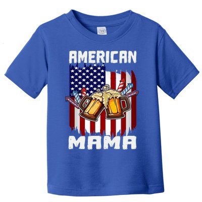 4th Of July Proud American Mama Us Flag Pride Fireworks Gift Toddler T-Shirt