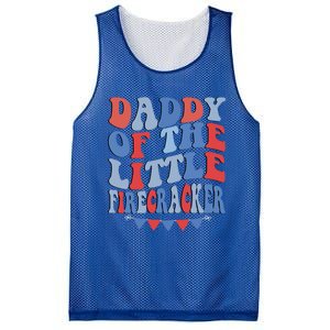 4th Of July Birthday Dad Daddy Of The Little Firecracker T Gift Mesh Reversible Basketball Jersey Tank