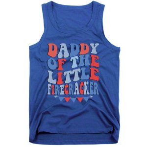 4th Of July Birthday Dad Daddy Of The Little Firecracker T Gift Tank Top