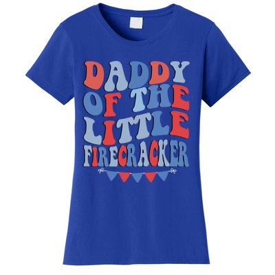 4th Of July Birthday Dad Daddy Of The Little Firecracker T Gift Women's T-Shirt