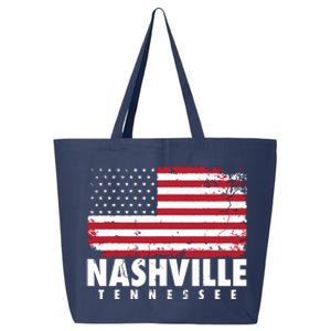 4th Of July Women Nashville Tennessee American Flag 25L Jumbo Tote