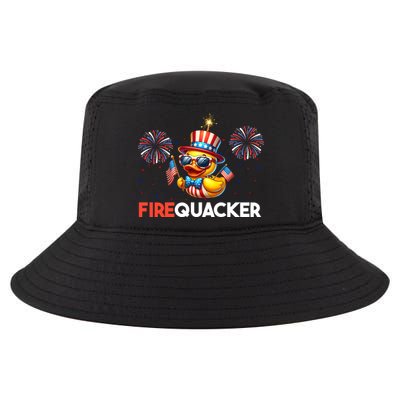 4th Of July Cute Duck Firequacker Patriotic Funny Cool Comfort Performance Bucket Hat