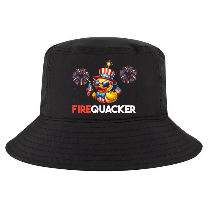 4th Of July Cute Duck Firequacker Patriotic Funny Cool Comfort Performance Bucket Hat