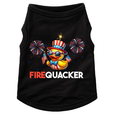 4th Of July Cute Duck Firequacker Patriotic Funny Doggie Tank
