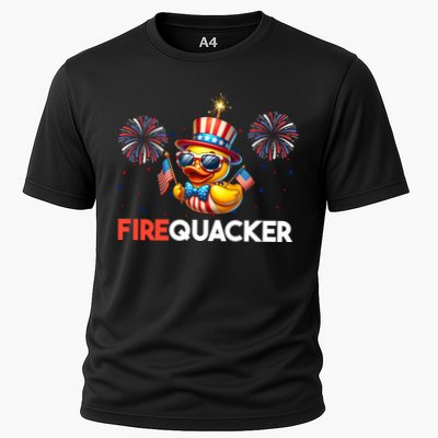 4th Of July Cute Duck Firequacker Patriotic Funny Performance Shirt