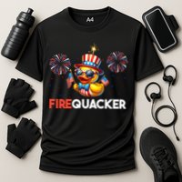4th Of July Cute Duck Firequacker Patriotic Funny Performance Shirt