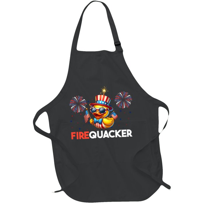 4th Of July Cute Duck Firequacker Patriotic Funny Apron