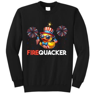4th Of July Cute Duck Firequacker Patriotic Funny Sweatshirt
