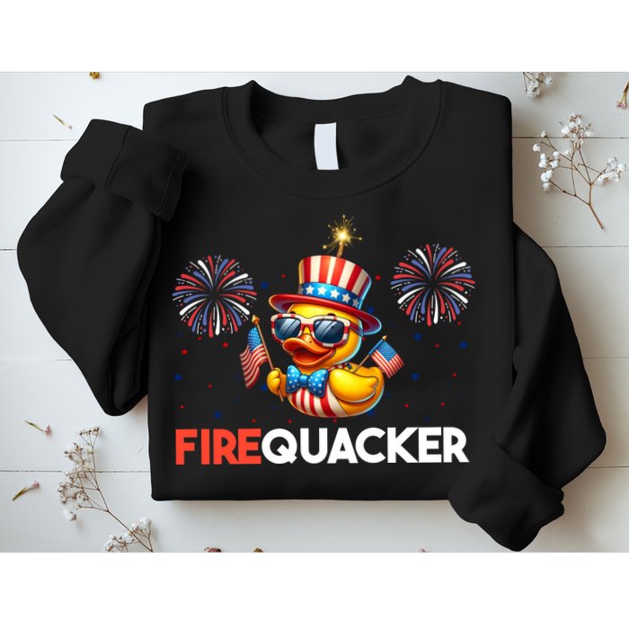 4th Of July Cute Duck Firequacker Patriotic Funny Sweatshirt