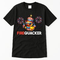 4th Of July Cute Duck Firequacker Patriotic Funny Tall T-Shirt