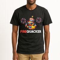 4th Of July Cute Duck Firequacker Patriotic Funny Tall T-Shirt