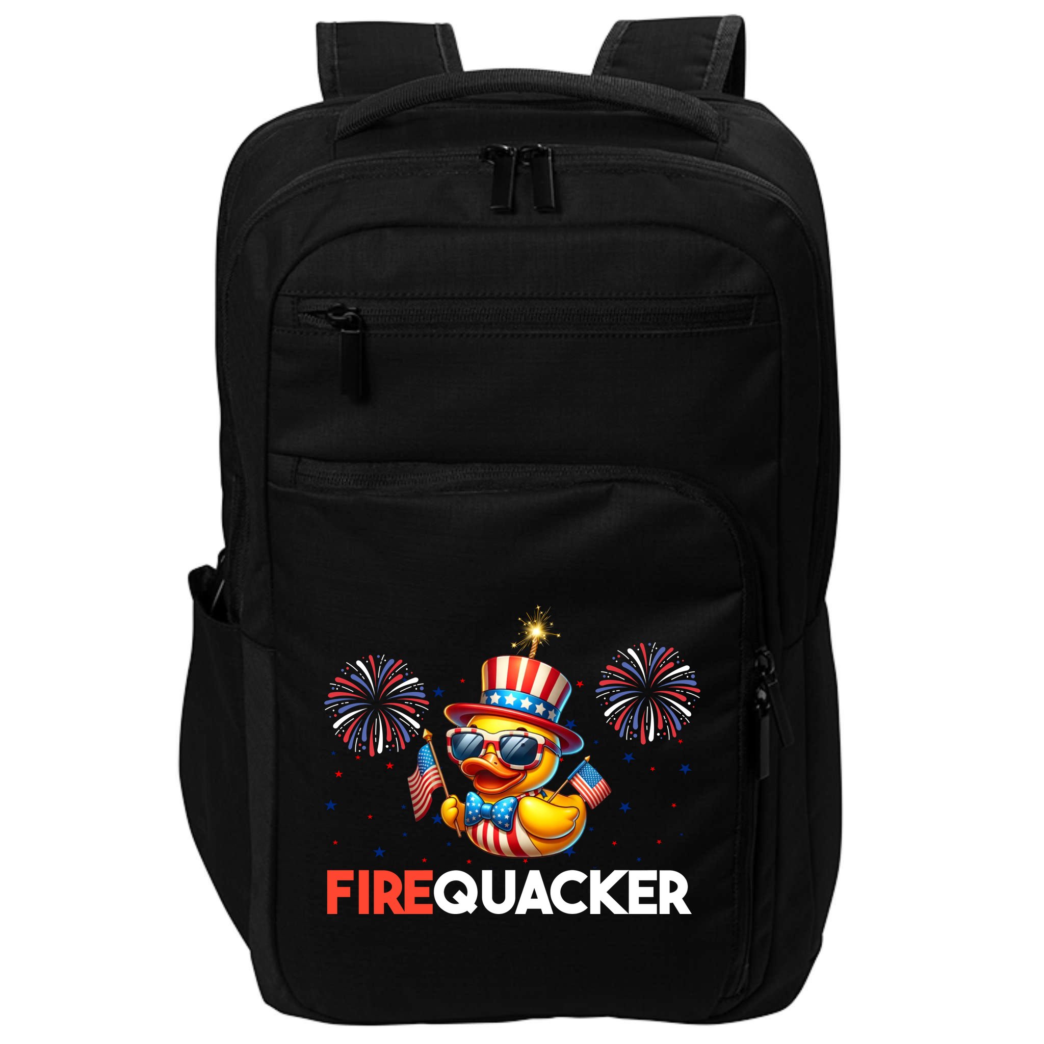 4th Of July Cute Duck Firequacker Patriotic Funny Impact Tech Backpack