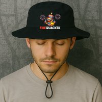 4th Of July Cute Duck Firequacker Patriotic Funny Bucket Hat