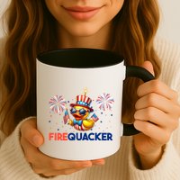 4th Of July Cute Duck Firequacker Patriotic Funny Mug