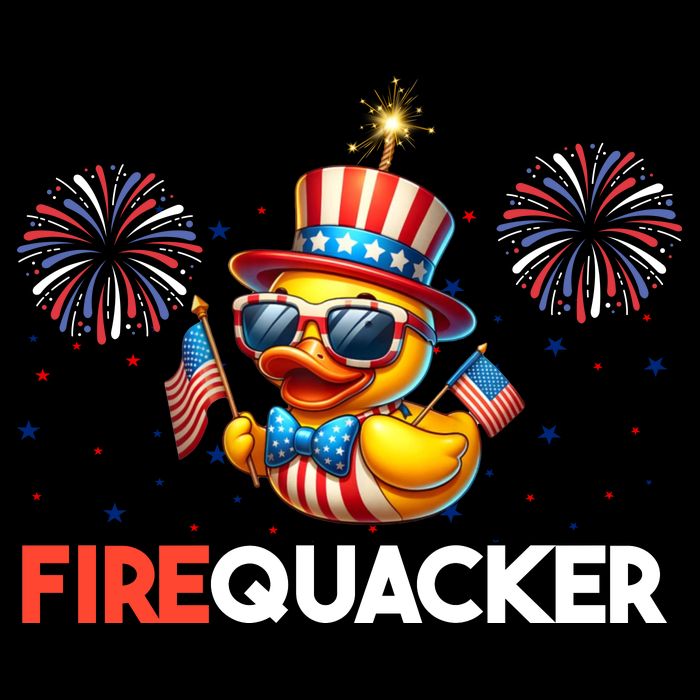 4th Of July Cute Duck Firequacker Patriotic Funny 16 in Basic Backpack