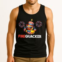 4th Of July Cute Duck Firequacker Patriotic Funny Tank Top