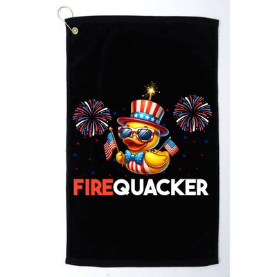 4th Of July Cute Duck Firequacker Patriotic Funny Golf Towel