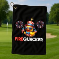 4th Of July Cute Duck Firequacker Patriotic Funny Golf Towel