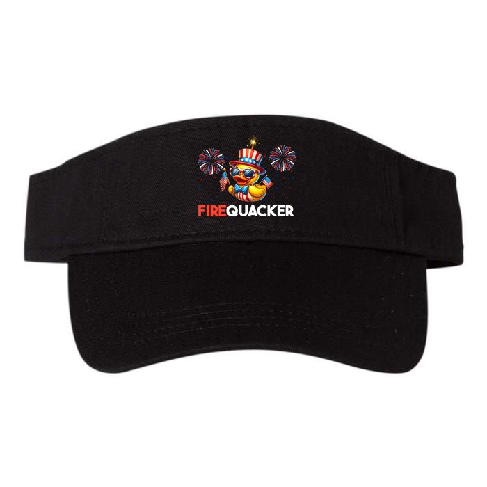 4th Of July Cute Duck Firequacker Patriotic Funny Visor