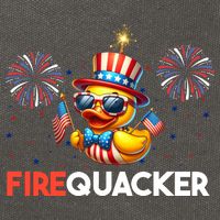 4th Of July Cute Duck Firequacker Patriotic Funny Cotton Canvas Backpack