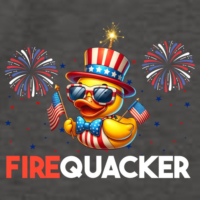 4th Of July Cute Duck Firequacker Patriotic Funny Vector Backpack