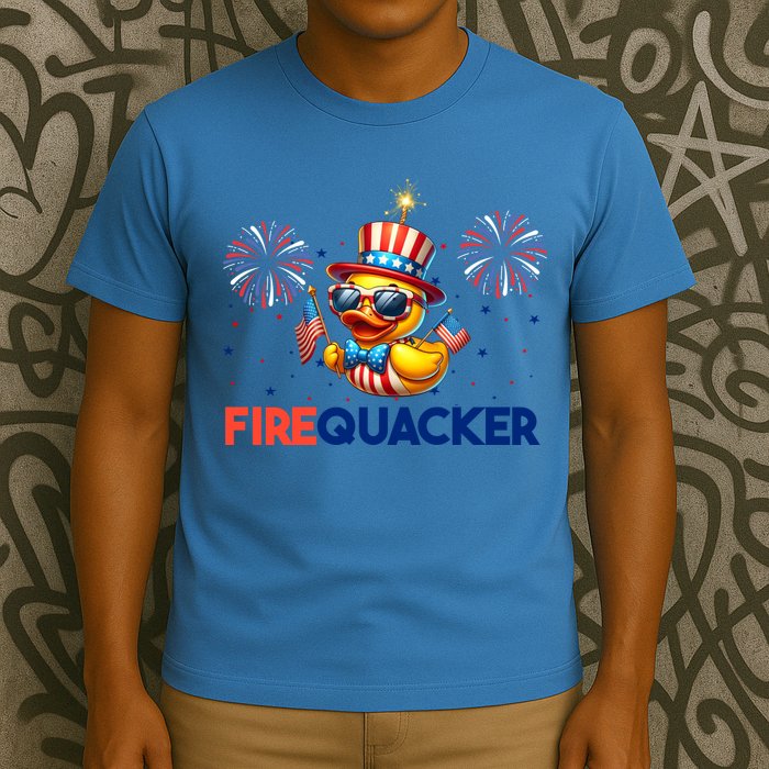 4th Of July Cute Duck Firequacker Patriotic Funny T-Shirt
