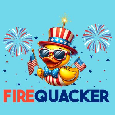 4th Of July Cute Duck Firequacker Patriotic Funny T-Shirt