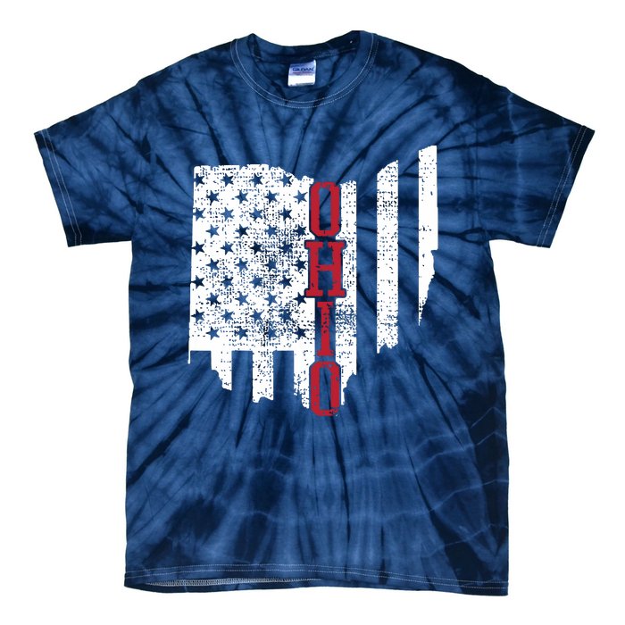 4th Of July Ohio Usa Us Flag States Vintage Tie-Dye T-Shirt